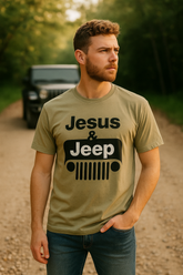 Jesus & Jeep Tee – Faith Meets Adventure